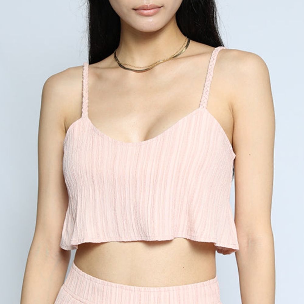 The Range Ripple Gauze Cropped Cami NWOT